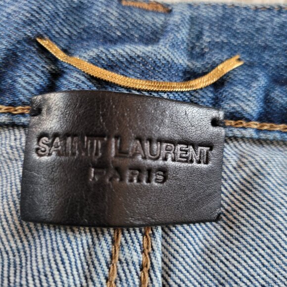 SAINT LAURENT Floral Printed Denim NWT - Picture 6 of 11